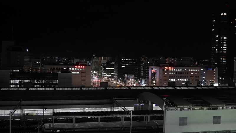 新潟駅の夜