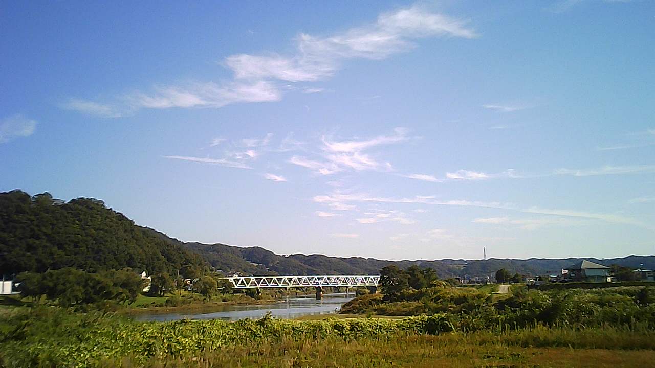Vandlionミニカメラで写した河川敷の風景